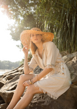 The Zen Dress in Sand Linen