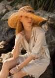 The Zen Dress in Sand Linen