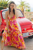 MAGDA LONG DRESS FLOWERS PRINT