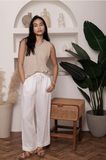 Classic Linen Lounge Pants in White