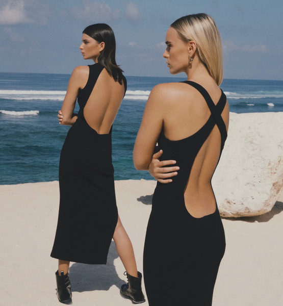 The Gibran Cross Back Midi Dress