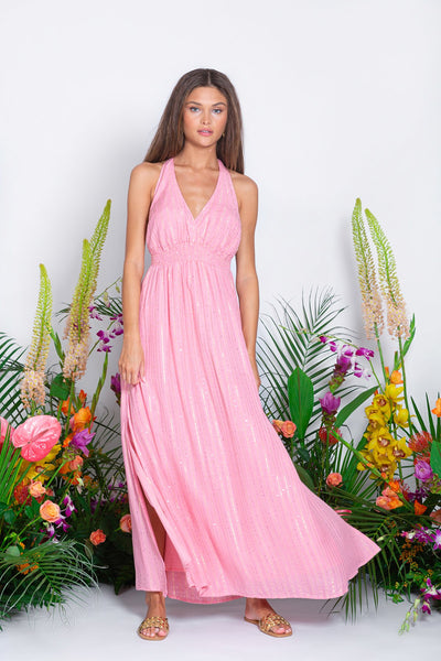 HAILEY LONG DRESS ROMA LIPSTICK