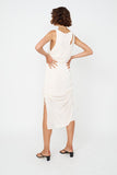 The Liz Rouched Midi Tank Dress - Cream