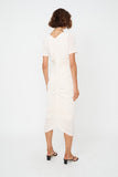 The Liz Rouched Midi Tank Dress - Cream